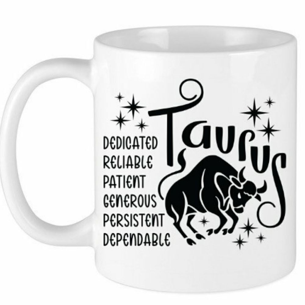 MugsBySandy, Coffee mug, ZODIAC Taurus 15 oz